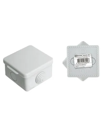 Коробка ОП 65х65х50мм, крышка, IP54, 4вх (SQ1401-0511). Распаячная коробка. TDM ЕLECTRIC в Барнауле