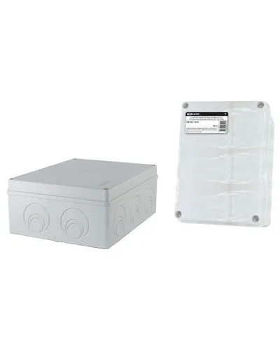 Коробка ОП 240х195х90мм, крышка, IP55, монтажная плата, кабельные вводы d28-3шт, d37-2шт (SQ1401-1342). Распаячная коробка. TDM ЕLECTRIC в Барнауле