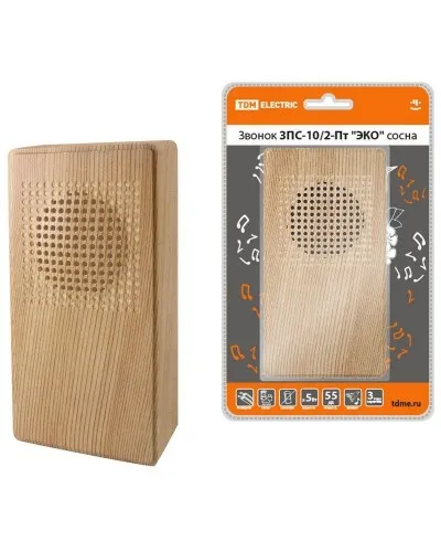 ЗПС-10/2-Пт ЭКО сосна, птичка, без кнопки, AC 230V (SQ1901-0026). Звонок проводной. TDM ЕLECTRIC в Барнауле