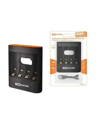 Зарядное устройство 36044 (3600mA 4слота АА/ААА 4 кан.USB) (SQ1702-0100). Зарядное устройство. TDM ЕLECTRIC в Барнауле