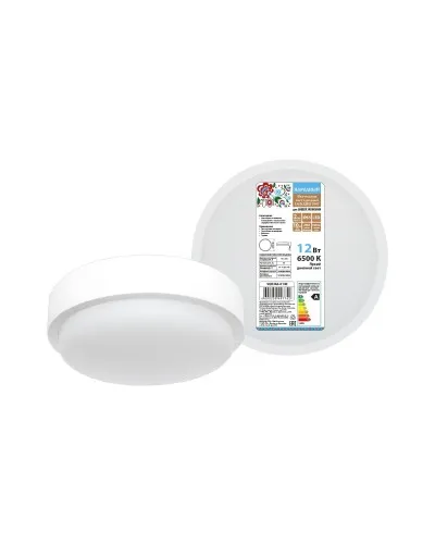ДПП 3901 12Вт 6500К IP65 белый круг (SQ0366-0140). Светодиодный светильник LED. TDM ЕLECTRIC в Барнауле