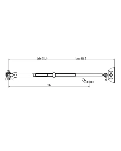 Рычаг-503 LONG. Рычаг удлиненный для доводчиков. VIZIT в Барнауле