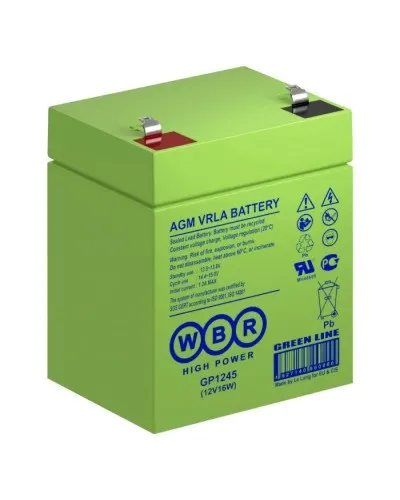 WBR GP1245 (12V16W). Аккумулятор герметичный свинцово-кислотный. WBR в Барнауле