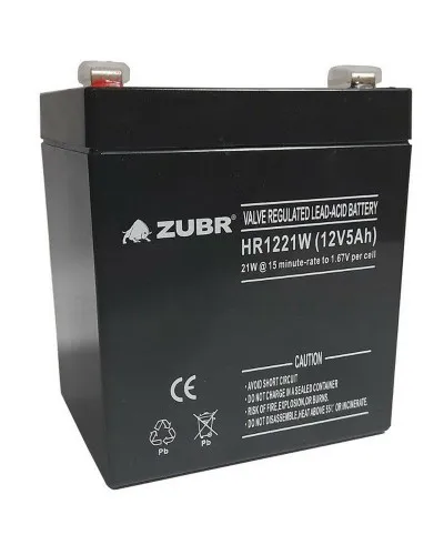 ZUBR HR 1221W (12V, 5Ah). Аккумулятор герметичный свинцово-кислотный. ZUBR в Барнауле