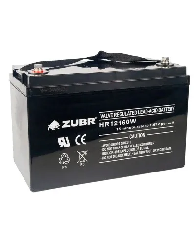 ZUBR HR 12160W (12V, 45Ah). Аккумулятор герметичный свинцово-кислотный. ZUBR в Барнауле