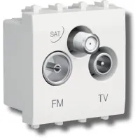 Розетка TV-FM-SAT Avanti 1 модуль черный квадрат (4402532): Розетка TV-FM-SAT