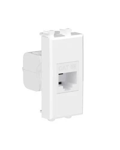 Розетка RJ-45 Avanti 1 модуль белое облако (4400661): Розетка компьютерная, без шторки модульная, кат.5е в Барнауле