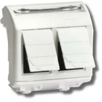 Розетка RJ-45 Brava 2 модуля белая (76656B): Розетка компьютерная с двумя разъёмами