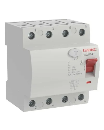 YON MAX MDL100 ВДТ, 4P, 30mA, 40A, АС (MDL100-4P2-40-AC). Автоматический выключатель дифференциальный (УЗО). ДКС в Барнауле