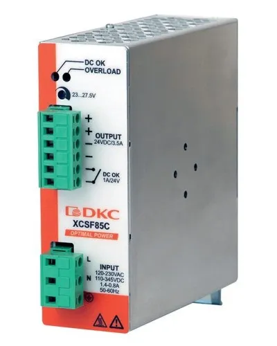 Источник питания однофазный, 85Вт, 6А, 12В (XCSF85B). Источник питания OPTIMAL POWER однофазный. ДКС в Барнауле
