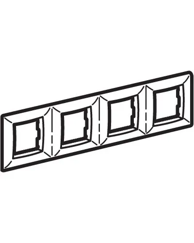 Рамка на 2+2+2+2 модуля (четырехместная), сл. кость (75014O): Рамка четырехместная, Brava в Барнауле