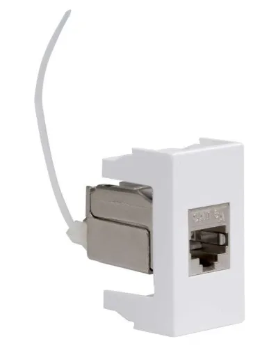 Розетка RJ-45 Viva 1 модуль кат.6A белая (45078). Розетка компьютерная экранированная с одним разъёмом. ДКС в Барнауле
