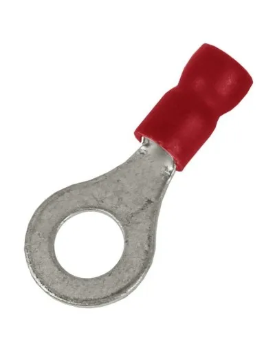Наконечник НКИ 0,25-1,5 М6 (D6,4мм) с отверстием под винт (100 шт) (2A6P-EE-PVC). Наконечник с отверстием под винт и изолированным фланцем ПВХ. ДКС в Барнауле
