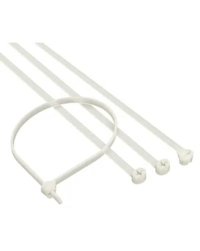 Хомут 2,5x100 P6.6, белый (100шт) (21203SR): Хомут с двойным замком в Барнауле