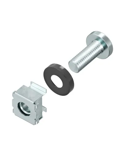Комплект крепежный - винт, шайба, гайка для напольных 19 IT-корпусов CQE (50 шт) (R5CNS50). Комплект крепежный для напольных 19 IT-корпусов. ДКС в Барнауле