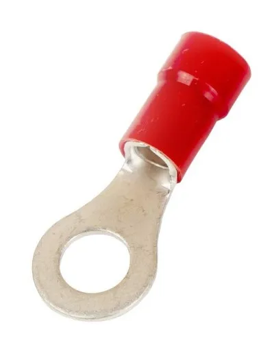 Наконечник НКИ 0,25-1,5 М8 (D8,4мм) с отверстием под винт (100 шт) (2A8P-EE-PA). Наконечник с отверстием под винт и изолированным фланцем ПА. ДКС в Барнауле