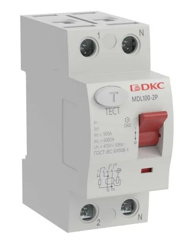 YON MAX MDL100 ВДТ, 2P, 10mA, 25A, АС (MDL100-2P1-25-AC). Автоматический выключатель дифференциальный (УЗО). ДКС в Барнауле