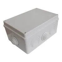 Коробка JBS210 210х150х100, 8 вых., 12P (0,15...2,5мм²) серая (43046HF-GR). Коробка монтажная, огнестойкая, без галогена. Экопласт