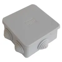 Коробка JBS080 85х85х50, 6 вых., IP44, серая (44066). Коробка монтажная. Экопласт