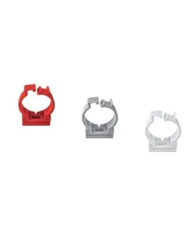 Ecoplast держатель с защелкой для труб D25, АБС, красный (50 шт) (49625-50). Держатель с защелкой для аспирационной системы. Экопласт в Барнауле