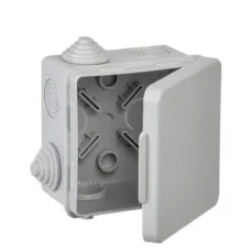 Коробка КМ 80х80х50 GENERICA (UKO31-080-080-050-K03-54G). Коробка распаячная для открытой проводки. GENERICA