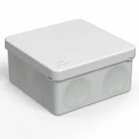 Коробка распределительная 60-0300 для прямого монтажа двухкомпонентная безгалогенная (HF) 100х100х50. Коробка распределительная. Промрукав