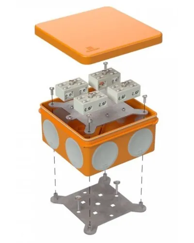 Коробка огнестойкая 100х100х50 (60-0300-FR6.0-4-8-Р Е15-Е60). Коробка огнестойкая для открытой установки. Промрукав в Барнауле