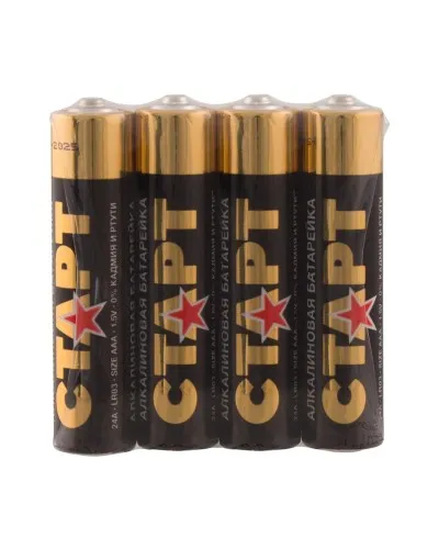 СТАРТ LR03-SH4-BOX (1,5 В, AAA, LR03), упак. 4 шт.. Алкалиновые батарейки. СТАРТ в Барнауле