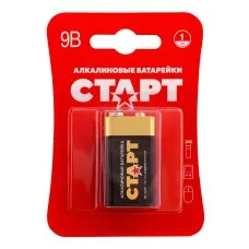 СТАРТ 6LR61-BL1 (9 В, Крона,  6LR61), БЛИСТЕР. Алкалиновая батарейка. СТАРТ